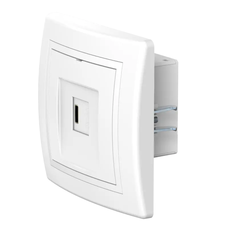 Розетка скрытой установки CADUCEUS ALING PRESTIGE USB, тип С, для зарядки 1-го устройства, 3А, 5В=, 250В~