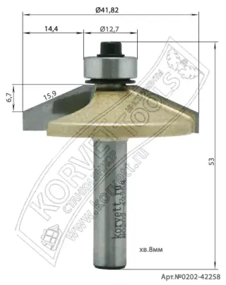 0202-7930. Фреза кромочная конусная н\п D78.98 B38.1 А30° TL80 Х12 #16410