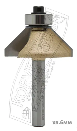 0203-30456. Фреза кромочная конусная н\п D30.96 H12.5 А45° TL65 Х6 #16410