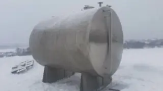 Емкость нержавеющая, объем -13 куб.м., горизонтальная инв 1419
