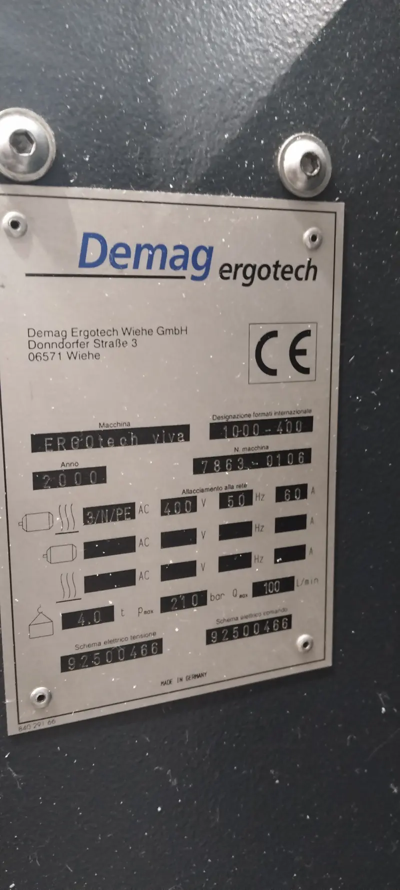Термопластавтомат Demag Ergotech Viva 100-400