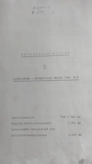 Координатно-шлифовальный станок Hauser М5 (Хаусер)