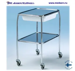 Столик - тележка медицинская 611 для инструментов, Lojer (ранее – Merivaara), Финляндия