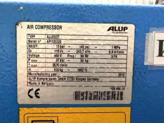 Винтовой компрессор Alup ALLEGRO 37-10