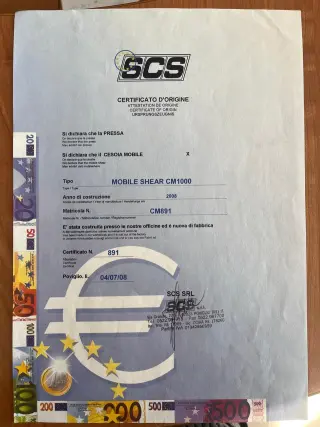 Пресс ножницы для металлолома SCS-1000,2008 г.в