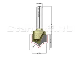 Фреза скругление R=9.52 D=19.05x14 S=6.35 ARDEN A0405114