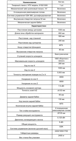 Токарный станок ЧПУ GSK980TDi 6150/1000 2024 год