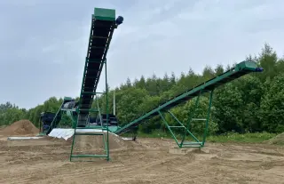 Линия мойки песка гравия щебня