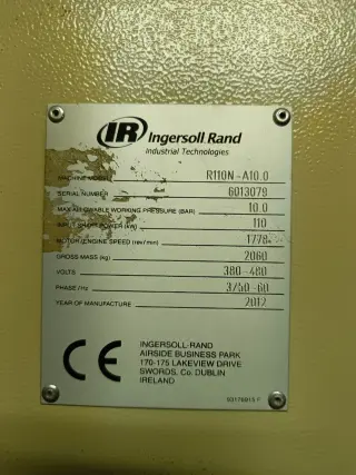 Компрессор Ingersoll rand r110n - А10. 0