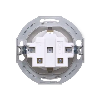 Механизм розетки скрытой установки CADUCEUS ALING EON с заземлением, без шторок, с крышкой, с керамическим основанием, 16А, 250В~