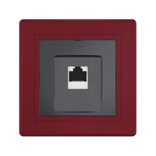 Розетка скрытой установки CADUCEUS ALING PRESTIGE компьютерная с модулем Keystone RJ45 8P8C cat.6, FTP