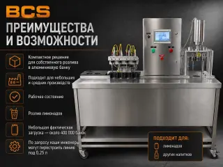 Линия розлива BCS в алюминиевую банку 500 бан/ч