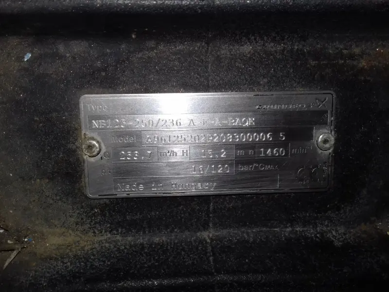 Насос Grundfos NB 125-250/236 A-F-A-BAQE с диг. 15/1500