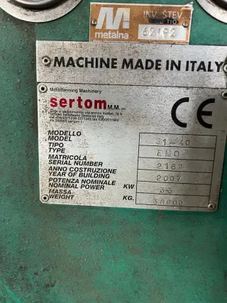 Вальцы гидравлические SERTOM-S с пультом управления ЧПУ, 40х3100мм
