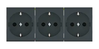 Розетка CADUCEUS ALING MODE электрическая, трехместная, модульная, для скрытой проводки, механизм, 16А, 250 В~