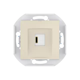 Розетка скрытой установки CADUCEUS ALING PRESTIGE USB, тип С, для зарядки, 1-го устройства, 3А, 5В=, 250В~, механизм