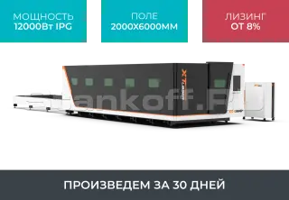 Высокомощный оптоволоконный лазерный станок в защитной кабине XTC-2060GP/12000 IPG