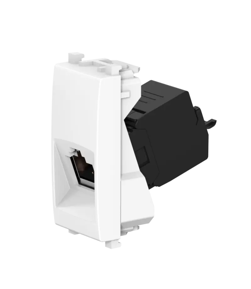 Розетка CADUCEUS ALING EXPERIENCE компьютерная, с модулем Keystone RJ45 8P8C cat.6, UTP, модульная, для скрытой проводки, механизм