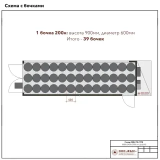 Склад ЛВЖ и ГЖ 8000х2450х2900