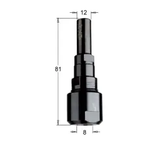 796.002.01. Патрон цанговый S=12 D=8 мм C.M.T. Utensili