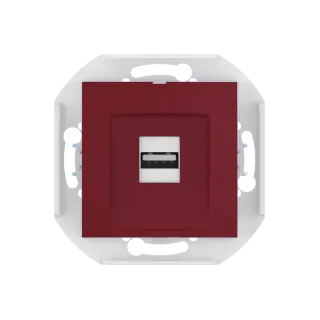 Розетка скрытой установки CADUCEUS ALING PRESTIGE с модулем Keystone USB 2.0 тип А-А, 250В~, механизм