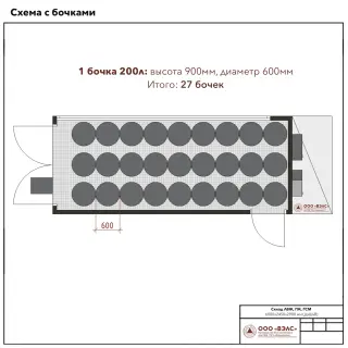 Склад ЛВЖ и ГЖ 6000х2450х2900