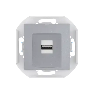Розетка скрытой установки CADUCEUS ALING PRESTIGE с модулем Keystone USB 2.0 тип А-А, 250В~, механизм