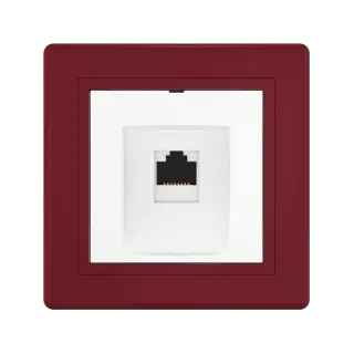 Розетка скрытой установки CADUCEUS ALING PRESTIGE компьютерная с модулем Keystone RJ45 8P8C cat.6, FTP