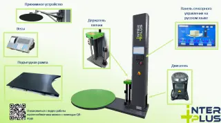 Паллетообмотчик (Паллетоупаковщик) INTERPLUS WJ-1650-2.4, 2,4м