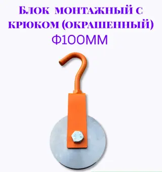 Блок монтажный с крюком ф100мм (Окрашенный)