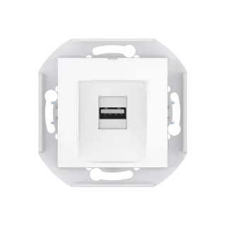 Розетка скрытой установки CADUCEUS ALING PRESTIGE с модулем Keystone USB 2.0 тип А-А, 250В~, механизм