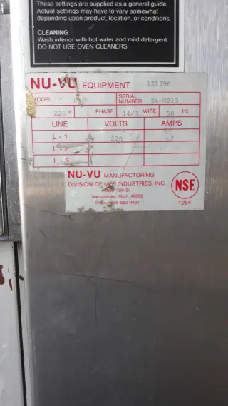 Шкаф расстоечный Nu-Vu P-8