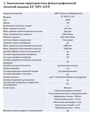 флексографическую печатную машину EF MPS 410/8