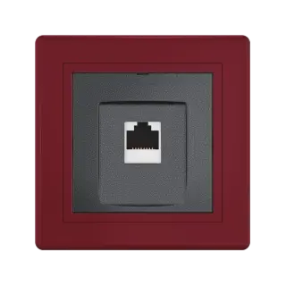 Розетка скрытой установки CADUCEUS ALING PRESTIGE компьютерная с модулем Keystone RJ45 8P8C, cat.6, UTP