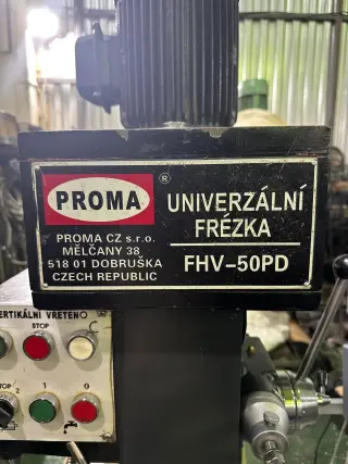 Широкоуниверсальный фрезерный станок (пр-во Чехия) PROMA FHV-50PD