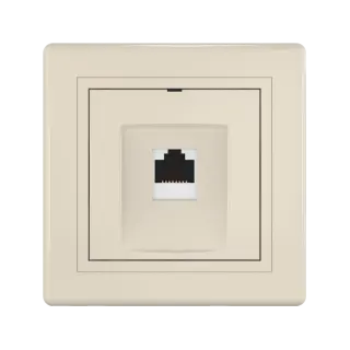 Розетка скрытой установки CADUCEUS ALING PRESTIGE компьютерная с модулем Keystone RJ45 8P8C, cat.6, UTP
