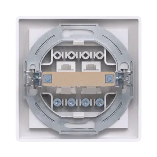 Розетка скрытой установки CADUCEUS ALING PRESTIGE, 2хRJ12 6P2C, двойная, телефонная