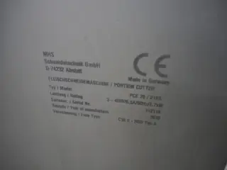 Слайсер MHS Schneidetechnik GmbH PCE 70/21KS