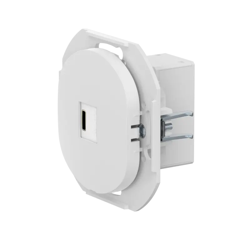 Розетка скрытой установки CADUCEUS ALING EON USB тип С для зарядки 1-го устройства, 3А, 5В=, 250В~, механизм