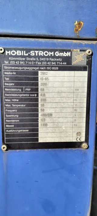 Дизельный генератор IS-85 mobil-strom