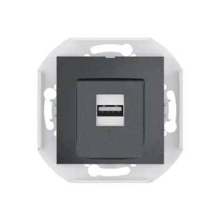 Розетка скрытой установки CADUCEUS ALING PRESTIGE с модулем Keystone USB 2.0 тип А-А, 250В~, механизм