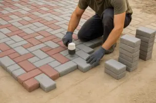 Укладка тротуарной плитки в Луганске
