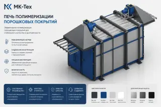 Комплексы порошковой покраски, линии порошковой покраски. Камеры напыления, печи полимеризации, транспортная система. Системы фильтрации