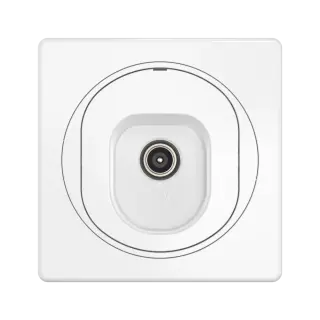 Антенная одиночная TV розетка скрытой установки CADUCEUS ALING EON
