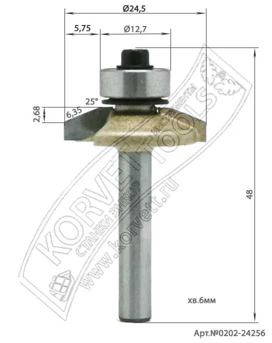 0202-7930. Фреза кромочная конусная н\п D78.98 B38.1 А30° TL80 Х12 #16410