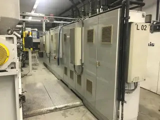 In-line линия с формовкой Illig RDM 70 KB и экструдером Battenfeld 120мм 1997 года