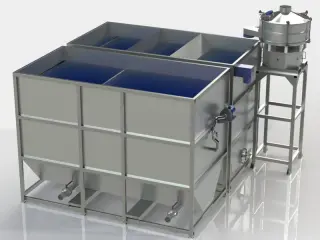 Ванна очистки воды с виброситом В-ВО♻️♻️♻️♻️♻️♻️♻️♻️♻️♻️