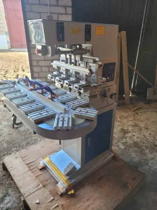 Новый тампопечатный станок FUFA F-P150C4R 4 цвета