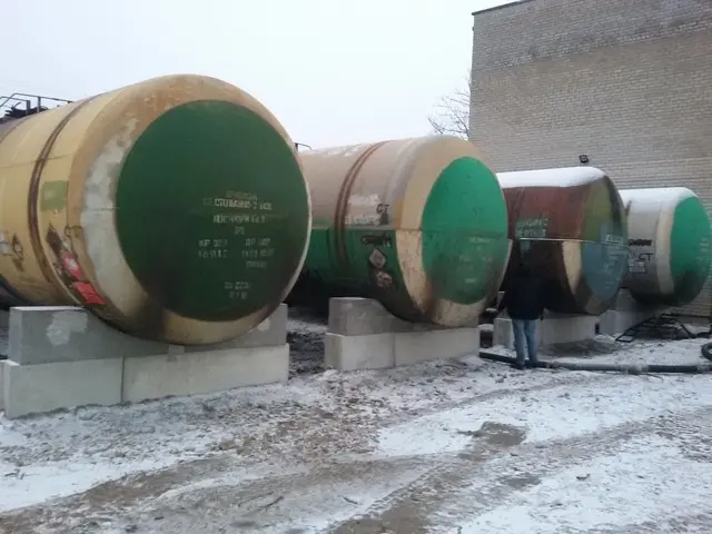 Горизонтальный стальной смывной бак 73000 л