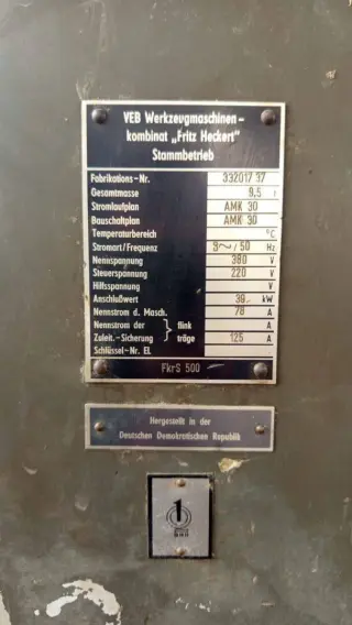 Фрезерный Heckert FKRS 500